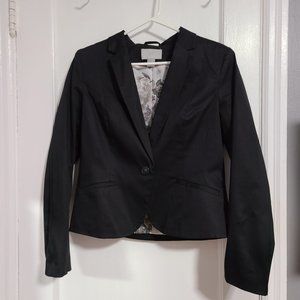 H&M Black Single-Button Blazer - 14
